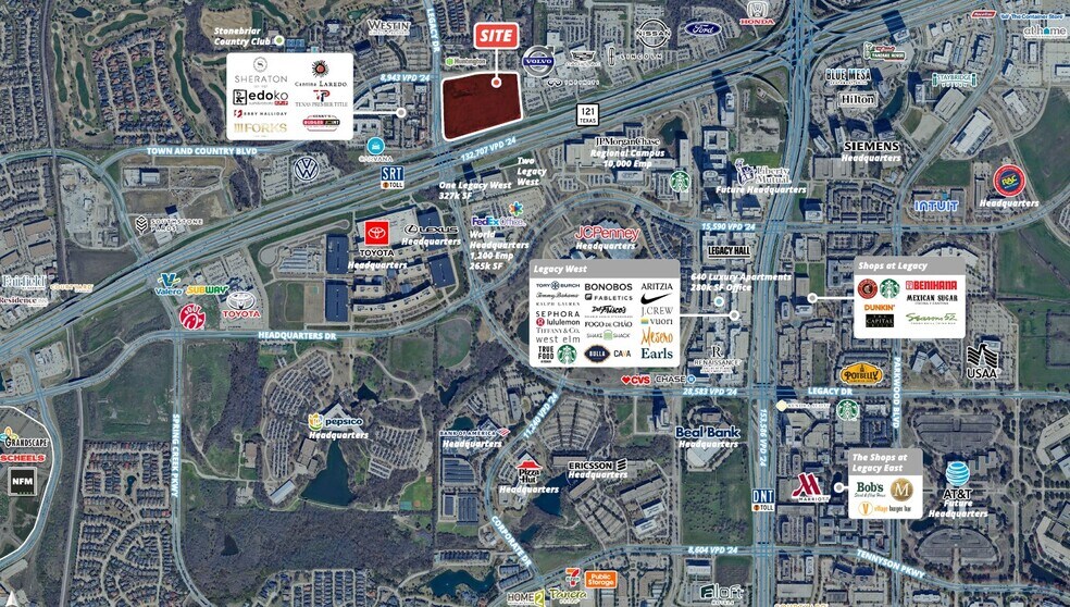 SH 121 & Legacy Drive, Frisco, TX à vendre - Aérien – Image 2 sur 3