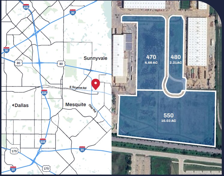 470-480 & 550 Clay Rd, Sunnyvale, TX à vendre - Photo de l’immeuble – Image 2 sur 2