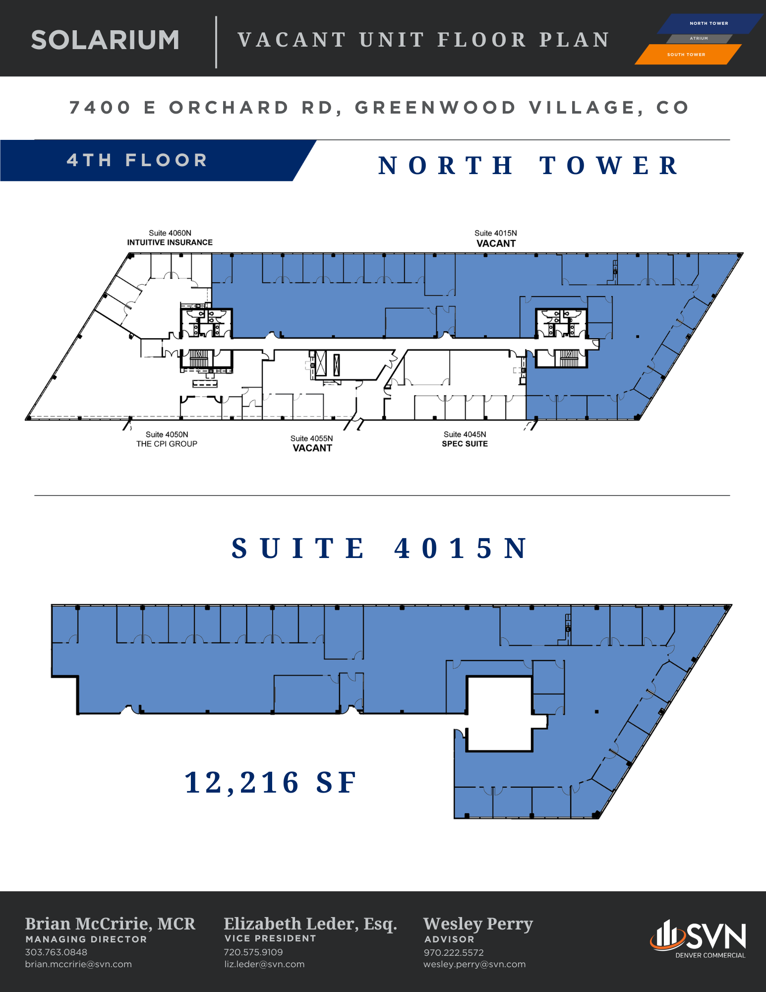 7400 E Orchard Rd, Greenwood Village, CO à louer Plan d’étage– Image 1 sur 1