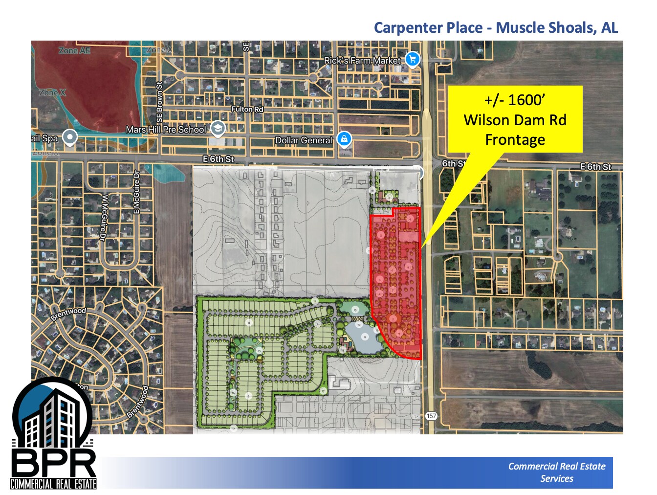 3901 S Wilson Dam Rd, Muscle Shoals, AL à vendre Plan de site– Image 1 sur 2
