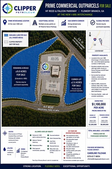 H. F. Reed Industrial Parkway, Flowery Branch, GA à vendre - Autre – Image 2 sur 2