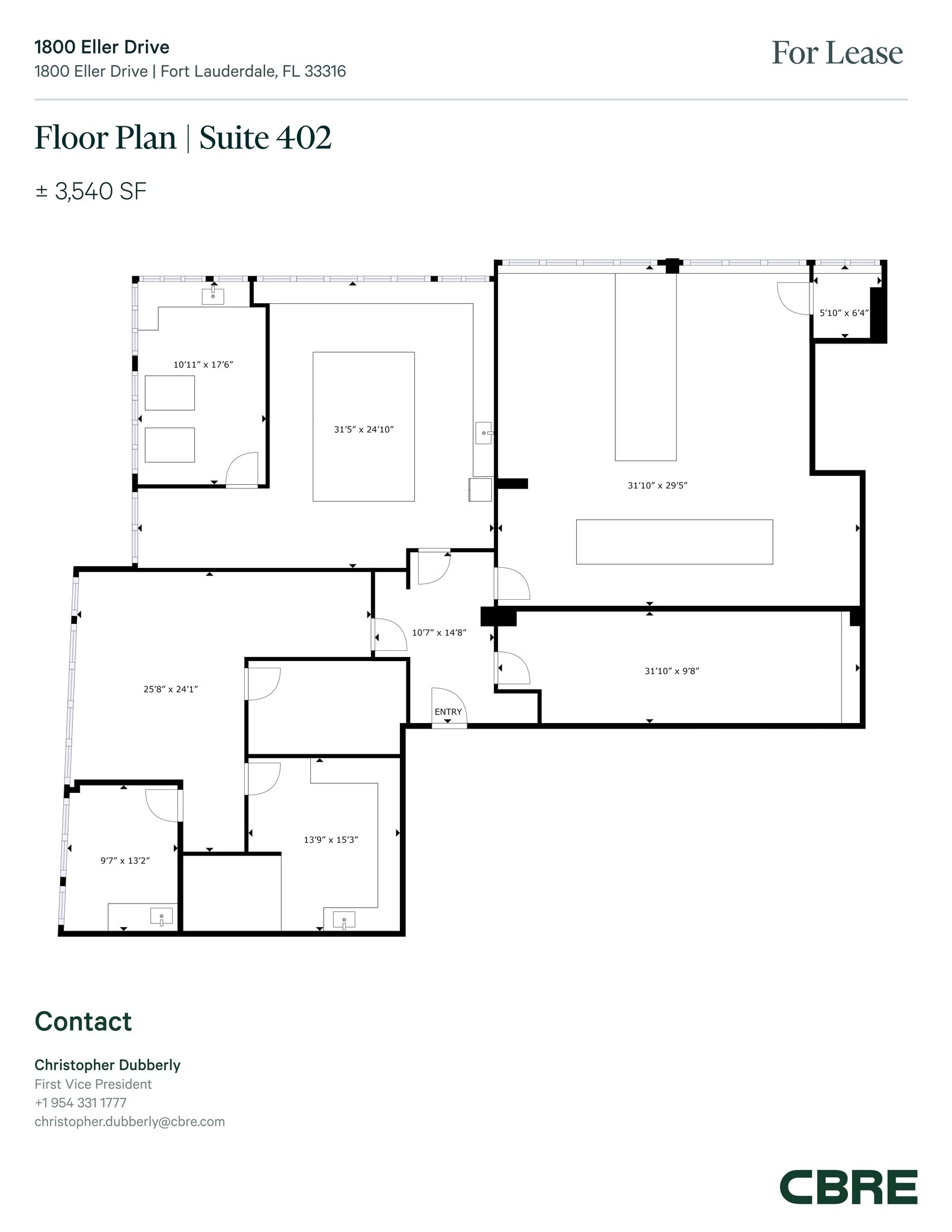 1800 Eller Dr, Fort Lauderdale, FL à louer Plan de site– Image 1 sur 1