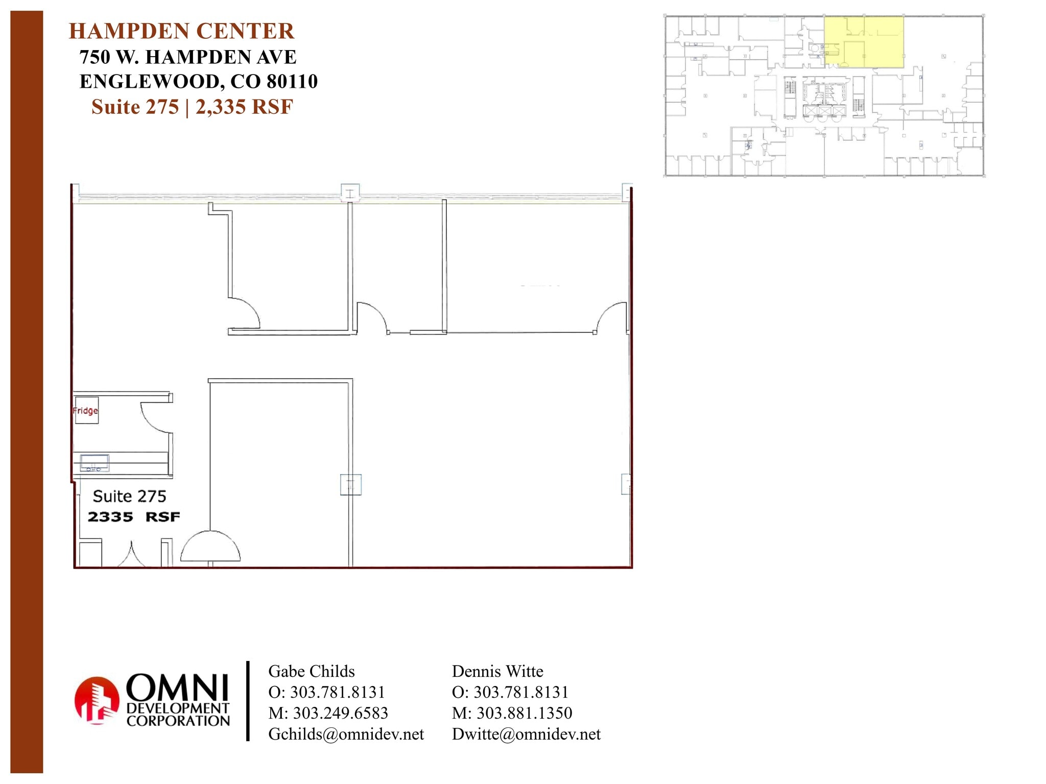 750 W Hampden Ave, Englewood, CO à louer Plan de site– Image 1 sur 1
