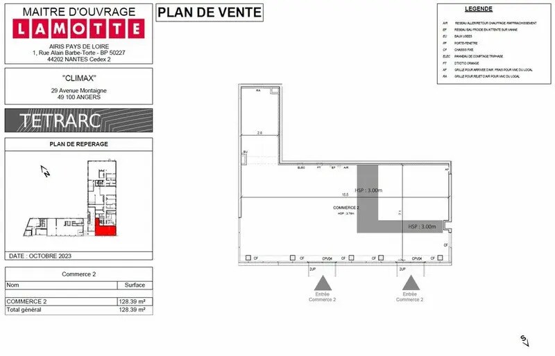 Local commercial dans Angers à vendre - Plan d’étage – Image 2 sur 3