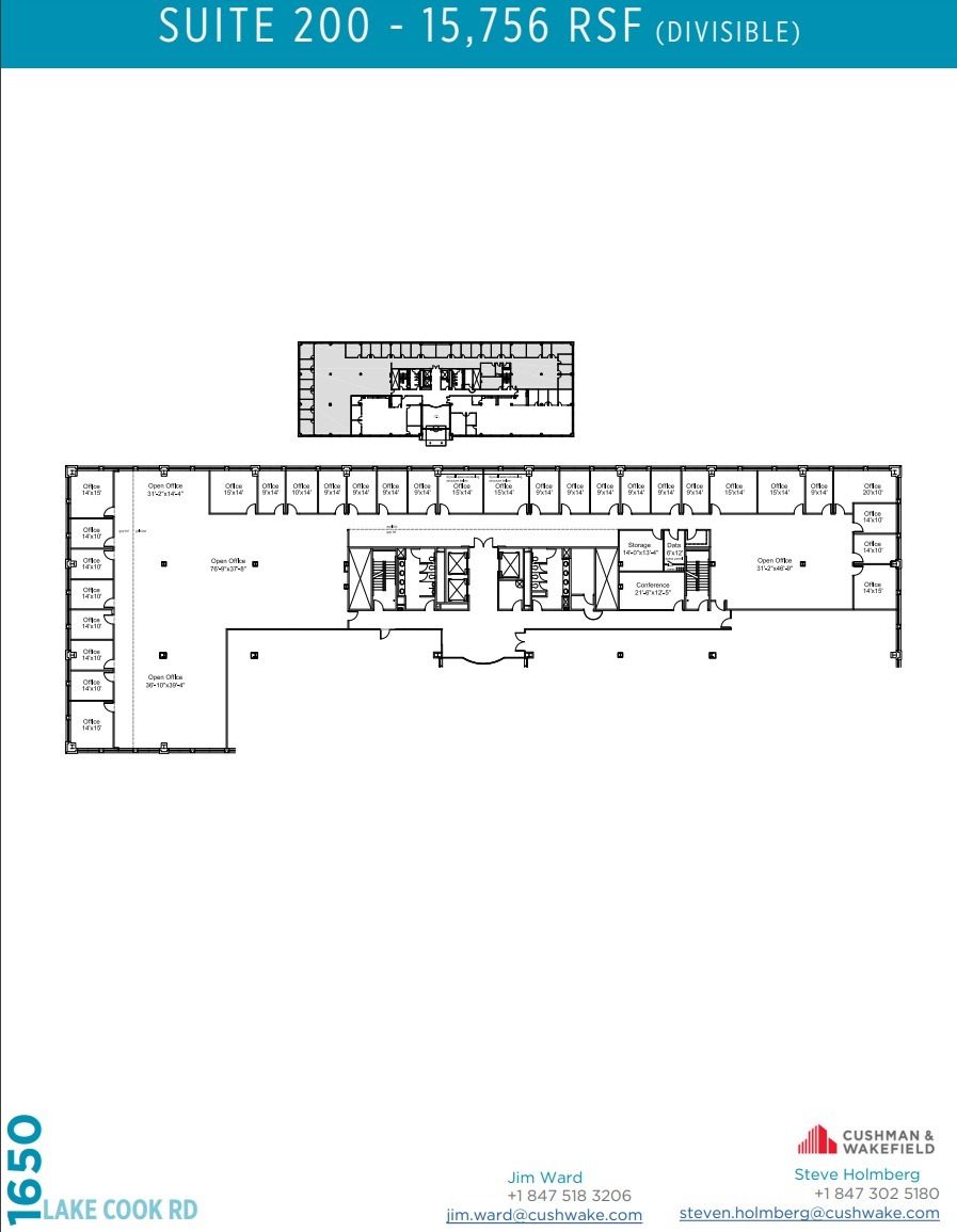 1650 Lake Cook Rd, Deerfield, IL à louer Plan d’étage– Image 1 sur 10