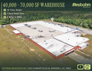 Plus de détails pour 11200 Dunbarton Blvd, Barnwell, SC - Industriel/Logistique à louer