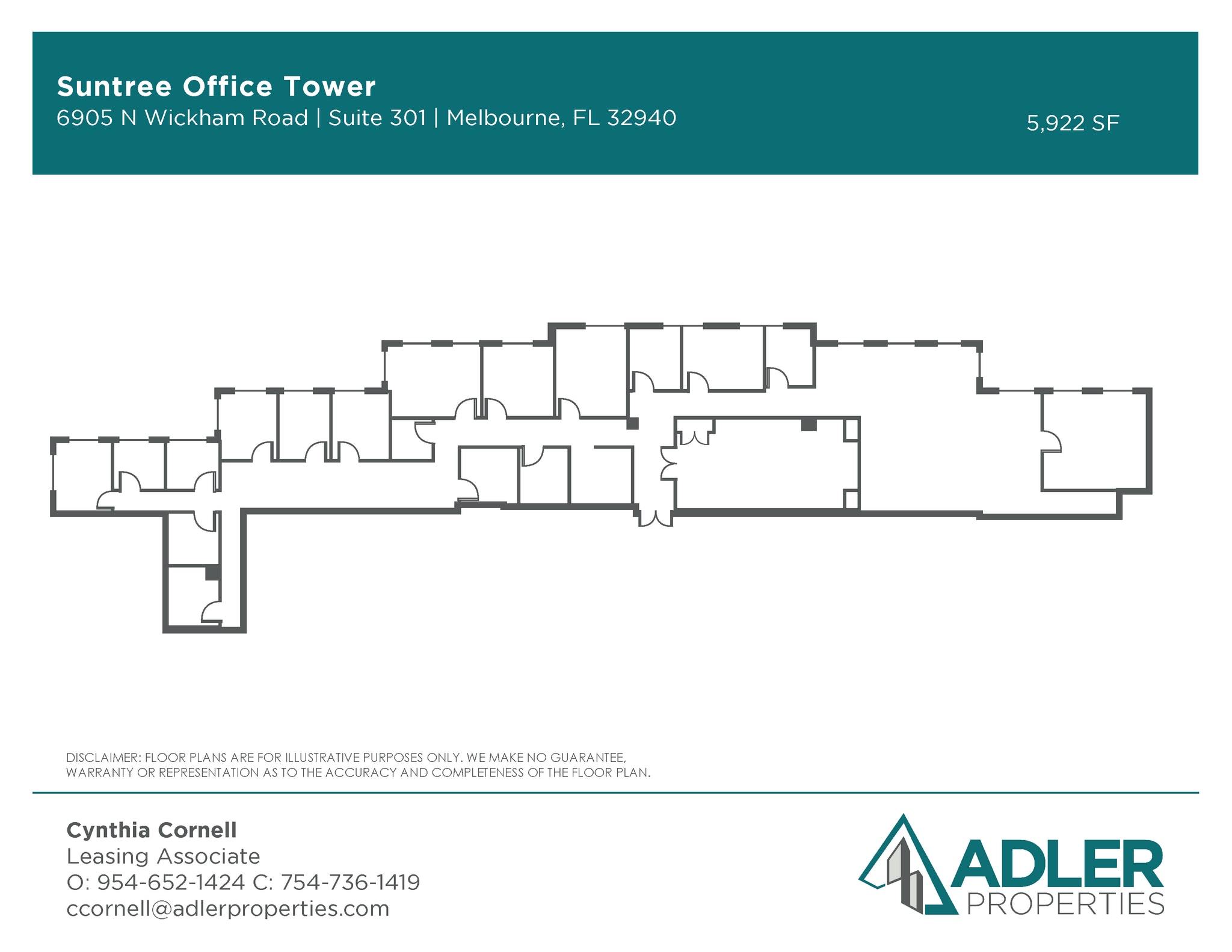 6905 N Wickham Rd, Melbourne, FL à louer Plan d’étage– Image 1 sur 1
