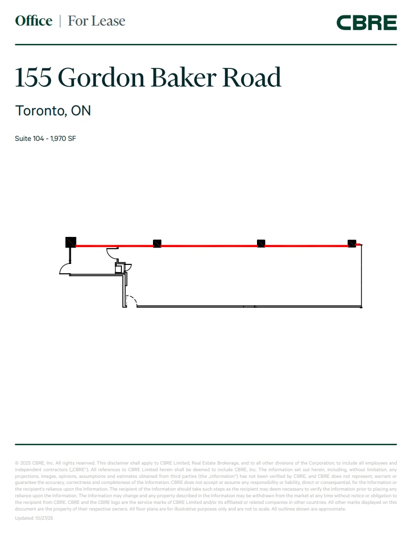 155 Gordon Baker Rd, Toronto, ON à louer Plan d’étage– Image 1 sur 1