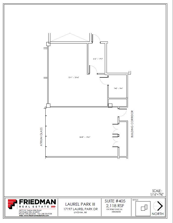 17197 N Laurel Park Dr, Livonia, MI à louer Plan d’étage– Image 1 sur 2