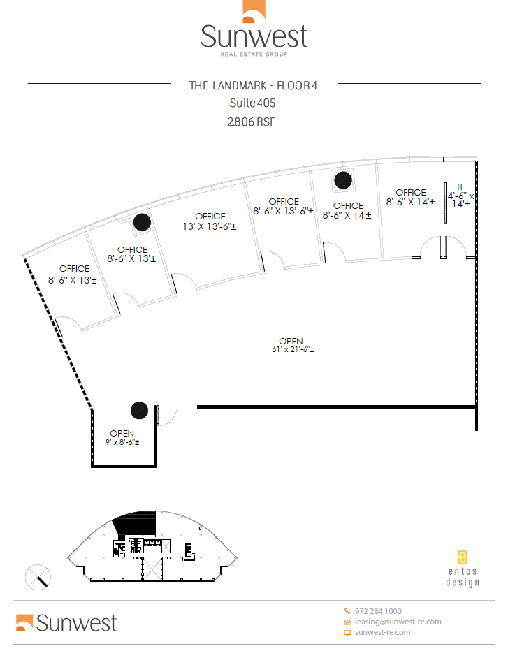 14800 Landmark Blvd, Dallas, TX à louer Plan d’étage– Image 1 sur 1