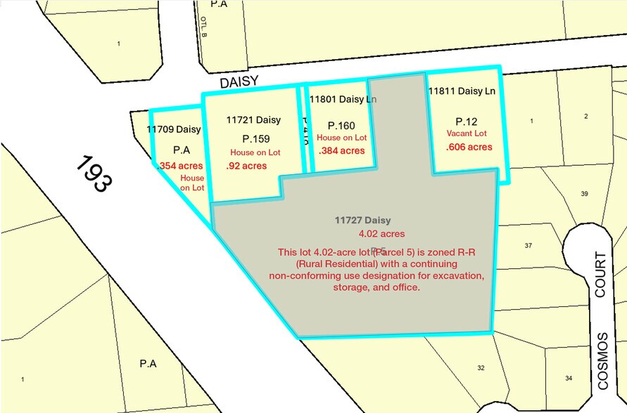 11709-11811 Daisy Ln, Glenn Dale, MD à vendre - Plan cadastral – Image 2 sur 2