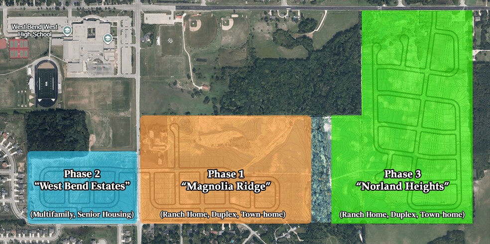 2245 E Decorah Rd, West Bend, WI à vendre - Aérien – Image 2 sur 4