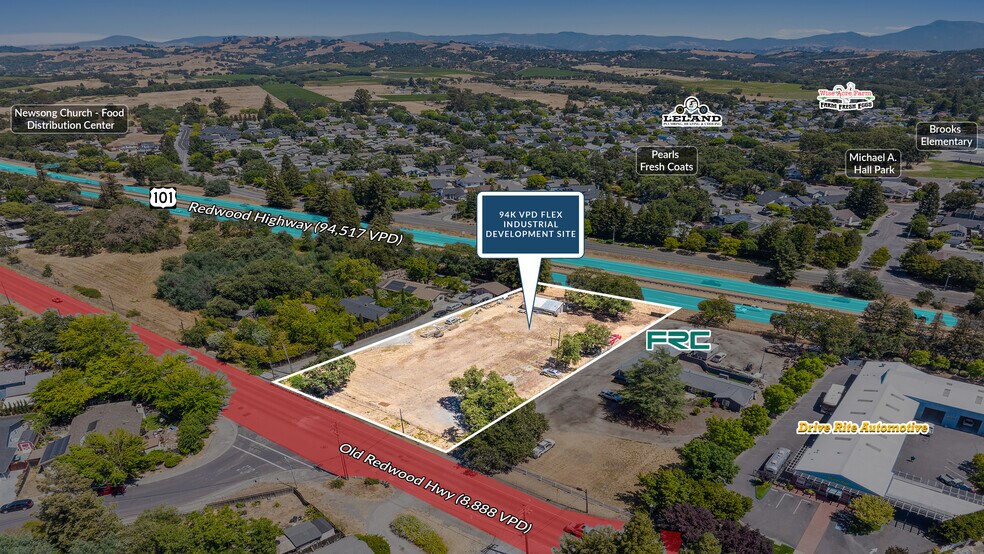 9720 Old Redwood Hwy, Windsor, CA à vendre - Aérien – Image 2 sur 5