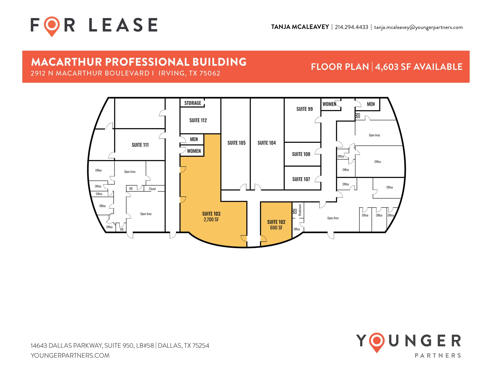 2912 N Macarthur Blvd, Irving, TX à louer Plan d’étage– Image 1 sur 1