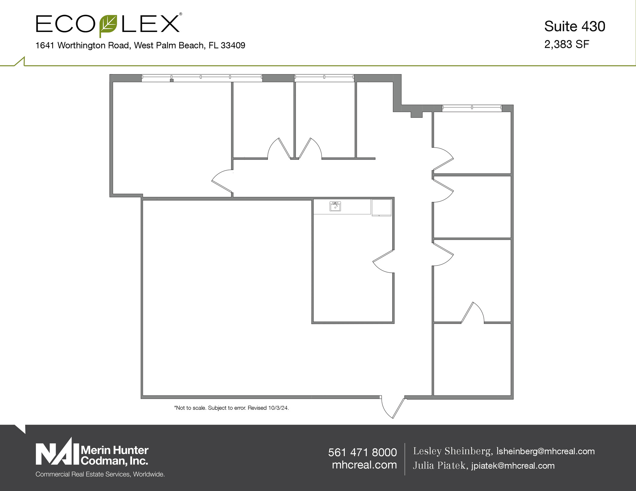 1641 Worthington Rd, West Palm Beach, FL à louer Plan d’étage– Image 1 sur 2