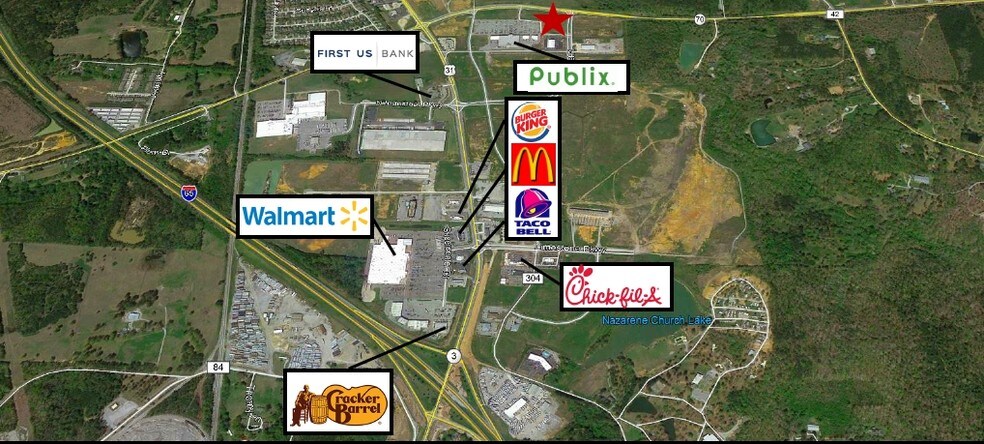 Hwy 70, Calera, AL à vendre - Aérien – Image 2 sur 4