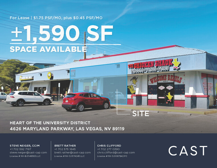 4626-4680 S Maryland Pky, Las Vegas, NV à louer - Photo de l’immeuble – Image 1 sur 11