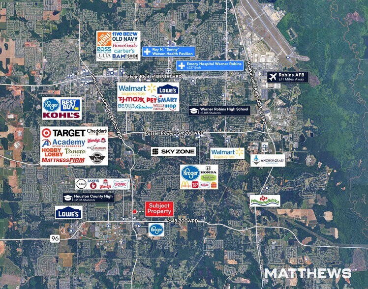 1282 S Houston Lake Rd, Warner Robins, GA à vendre - Photo de l’immeuble – Image 3 sur 3