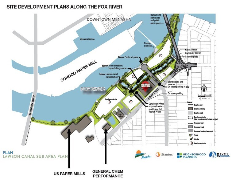 460 Ahnaip St, Menasha, WI à louer - Plan de site – Image 2 sur 3