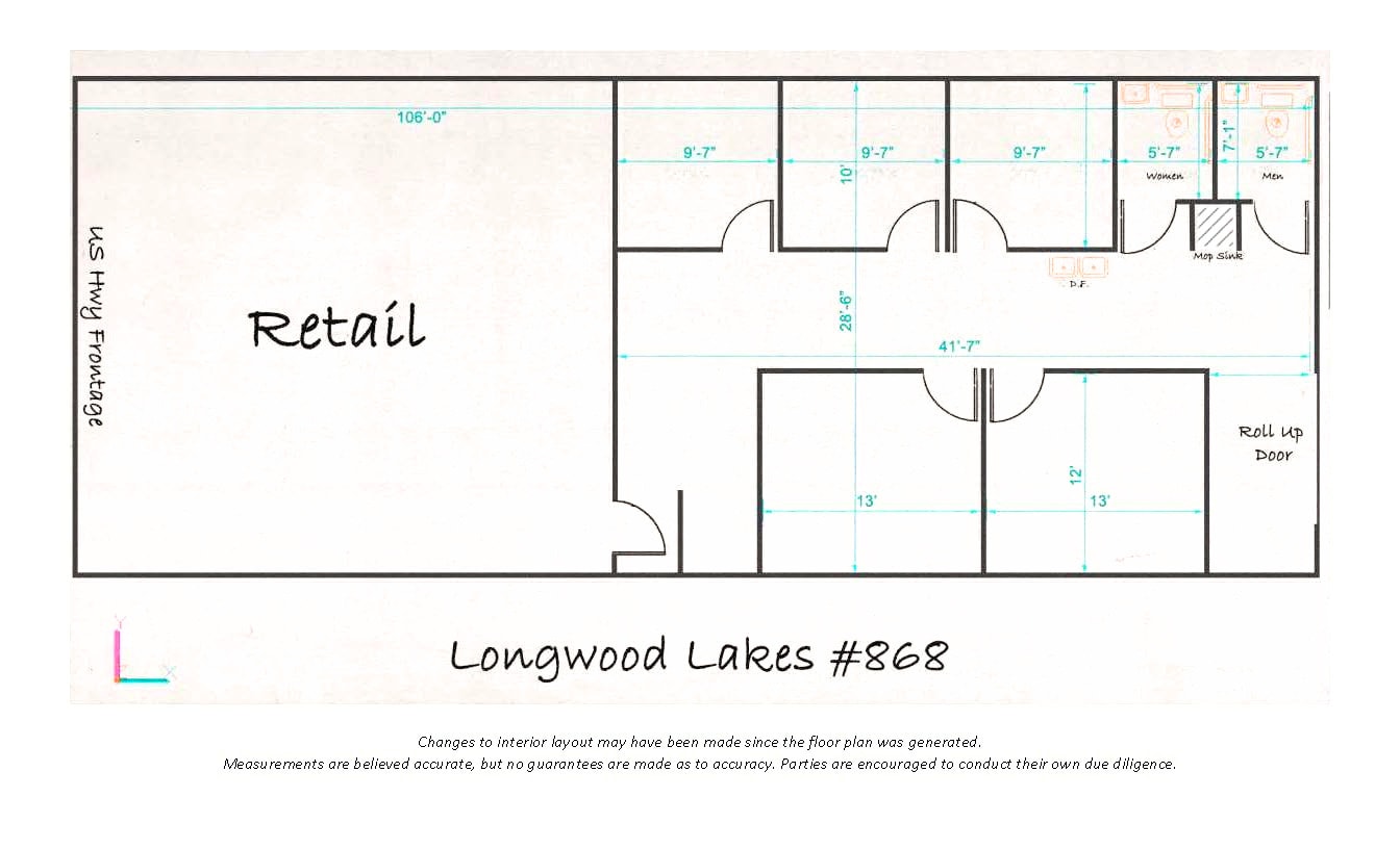 648 S US Highway 17 92, Longwood, FL à louer Plan d’étage– Image 1 sur 1