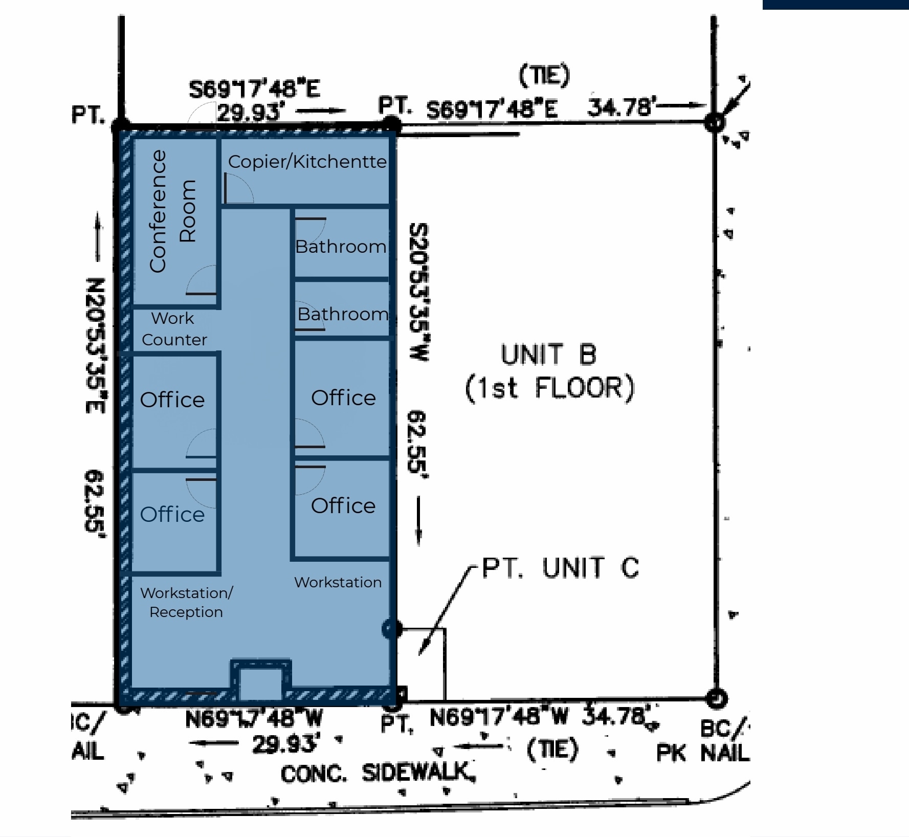 217-219 E Washington St, Greenville, SC à louer Plan d’étage– Image 1 sur 1