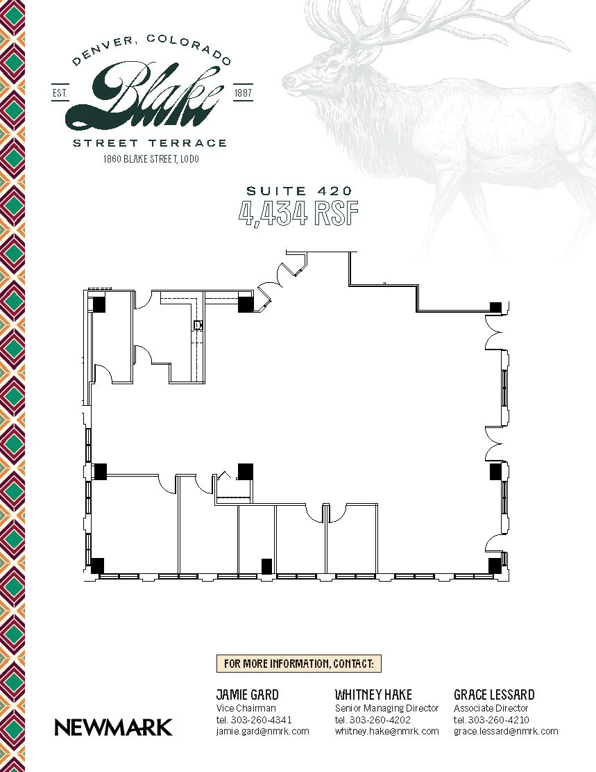 1860 Blake St, Denver, CO à louer Plan d’étage– Image 1 sur 1