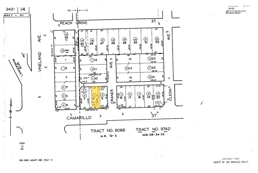 10935-10939 Camarillo St, North Hollywood, CA à vendre - Plan cadastral – Image 3 sur 11