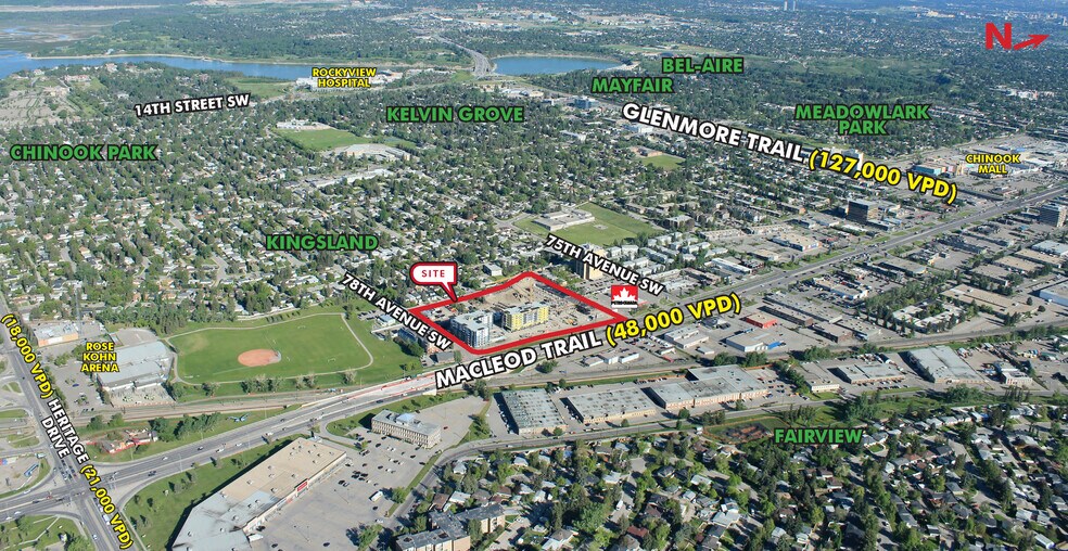 7711 MacLeod Trl SW, Calgary, AB à louer - Aérien – Image 3 sur 24