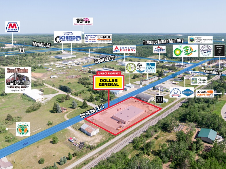 10464 Old US 27 S Hwy, Gaylord, MI à vendre - Aérien – Image 3 sur 3