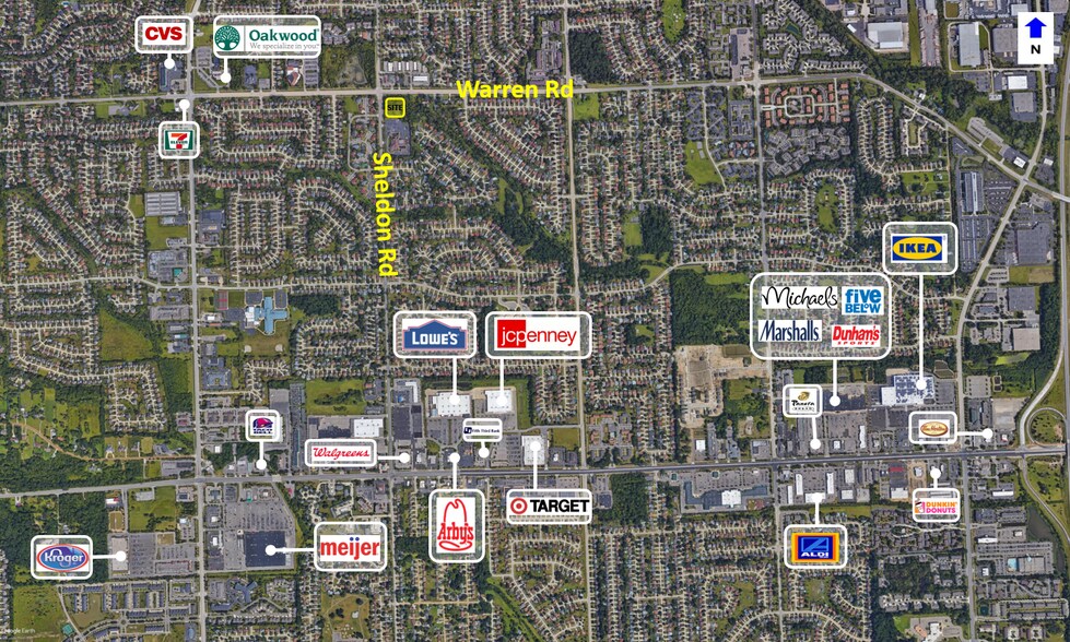 N Sheldon Rd, Canton, MI à vendre - Aérien – Image 3 sur 3