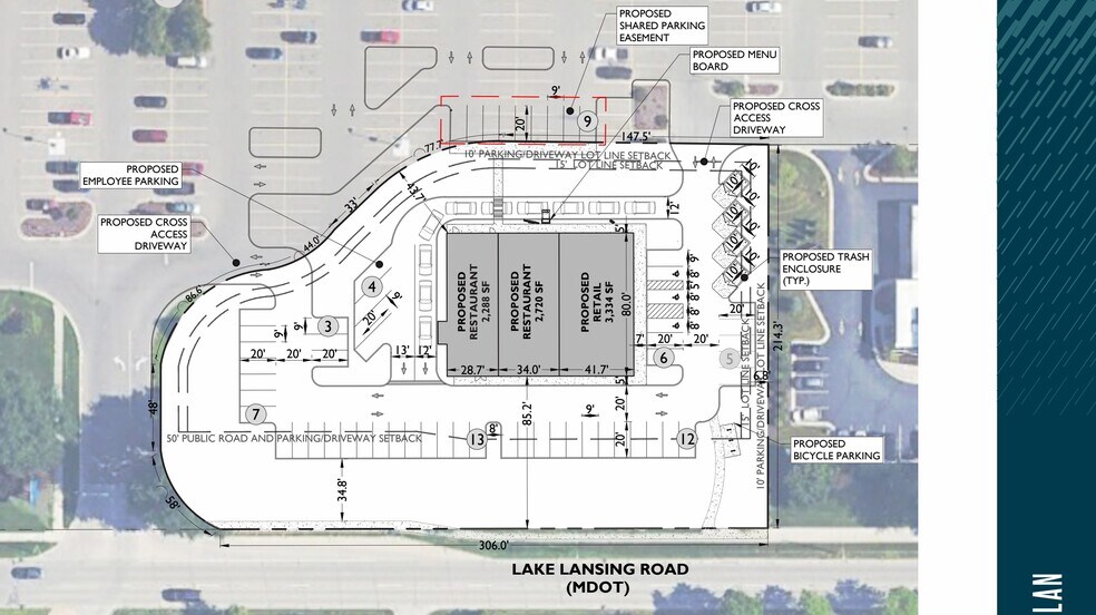1350 W Lake Lansing Rd, East Lansing, MI à louer - Plan de site – Image 2 sur 3