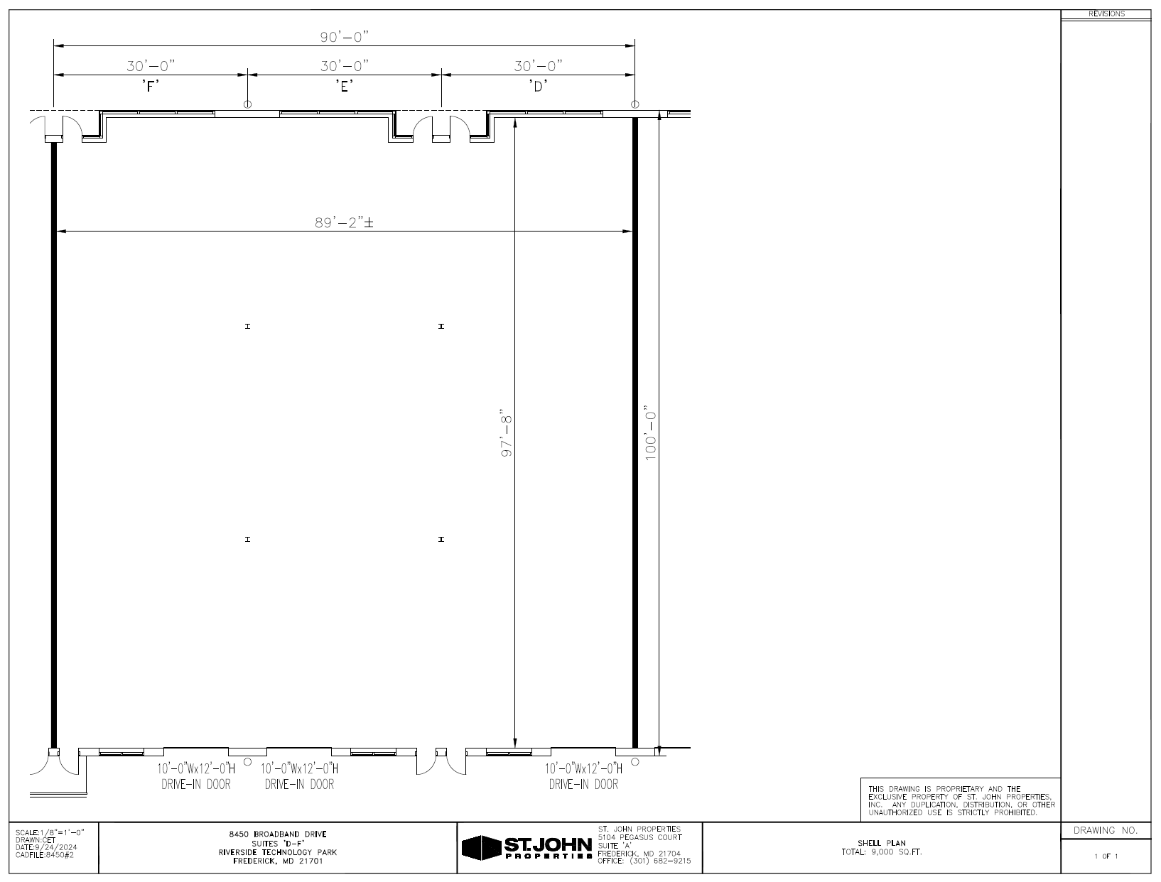 8435 Progress Dr, Frederick, MD à louer Plan d’étage– Image 1 sur 1