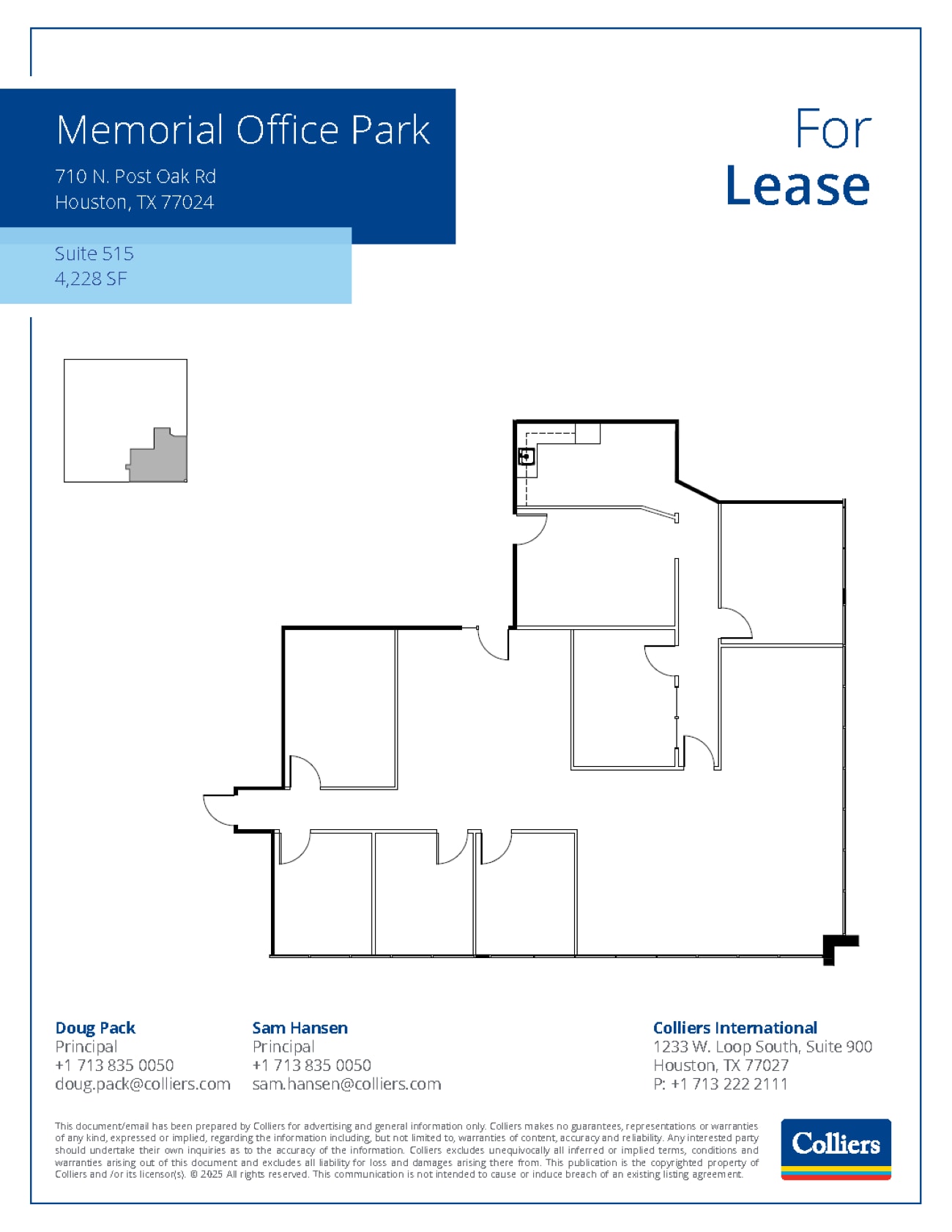 710 N Post Oak Rd, Houston, TX à louer Plan d’étage– Image 1 sur 1