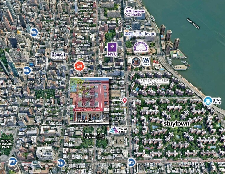 333 First Ave, New York, NY à louer - Aérien – Image 3 sur 7