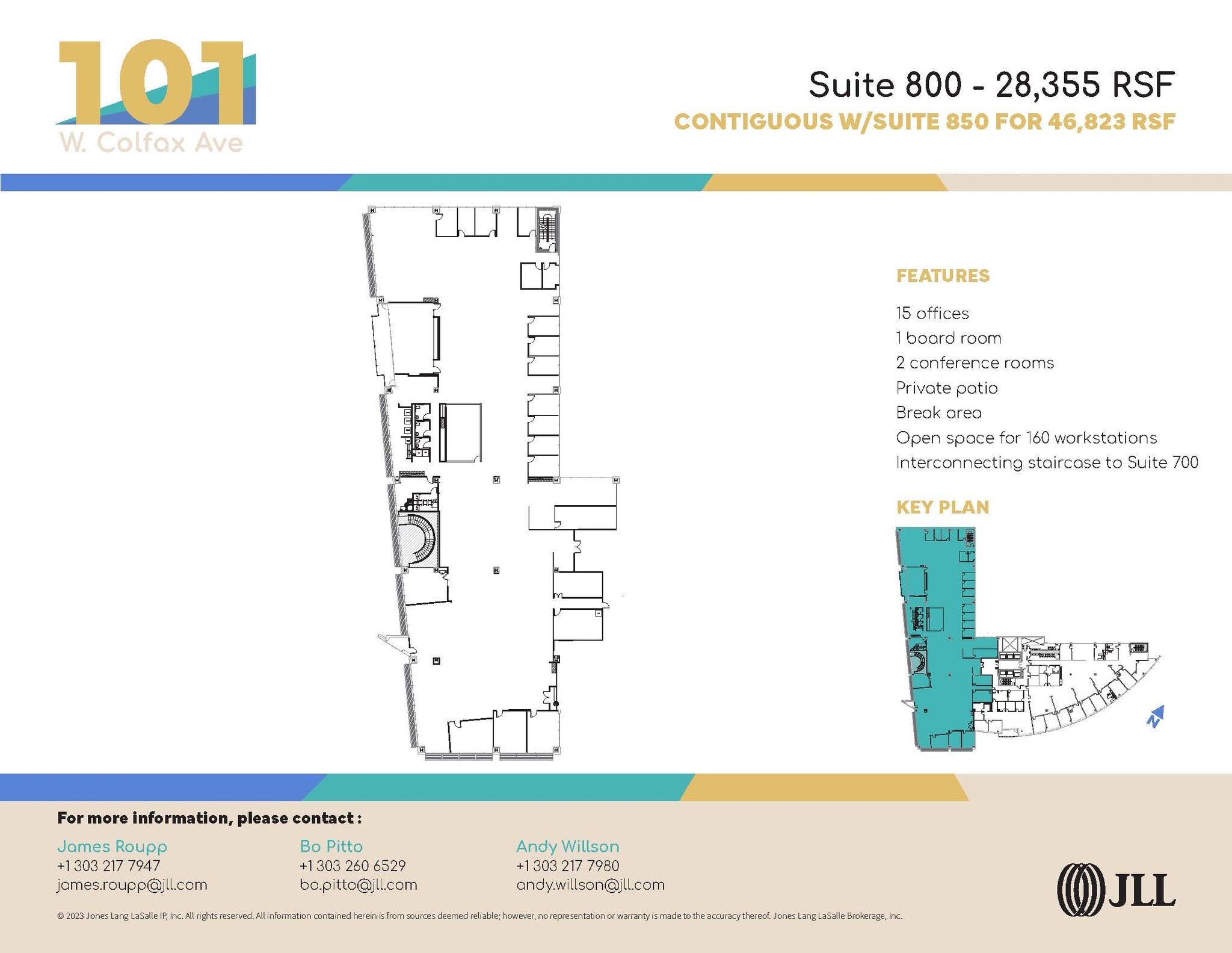 101 W Colfax Ave, Denver, CO à louer Plan d’étage– Image 1 sur 1