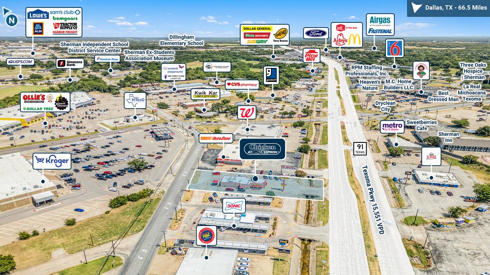 1824 Texoma Pky, Sherman, TX à vendre - Photo de l’immeuble – Image 2 sur 5