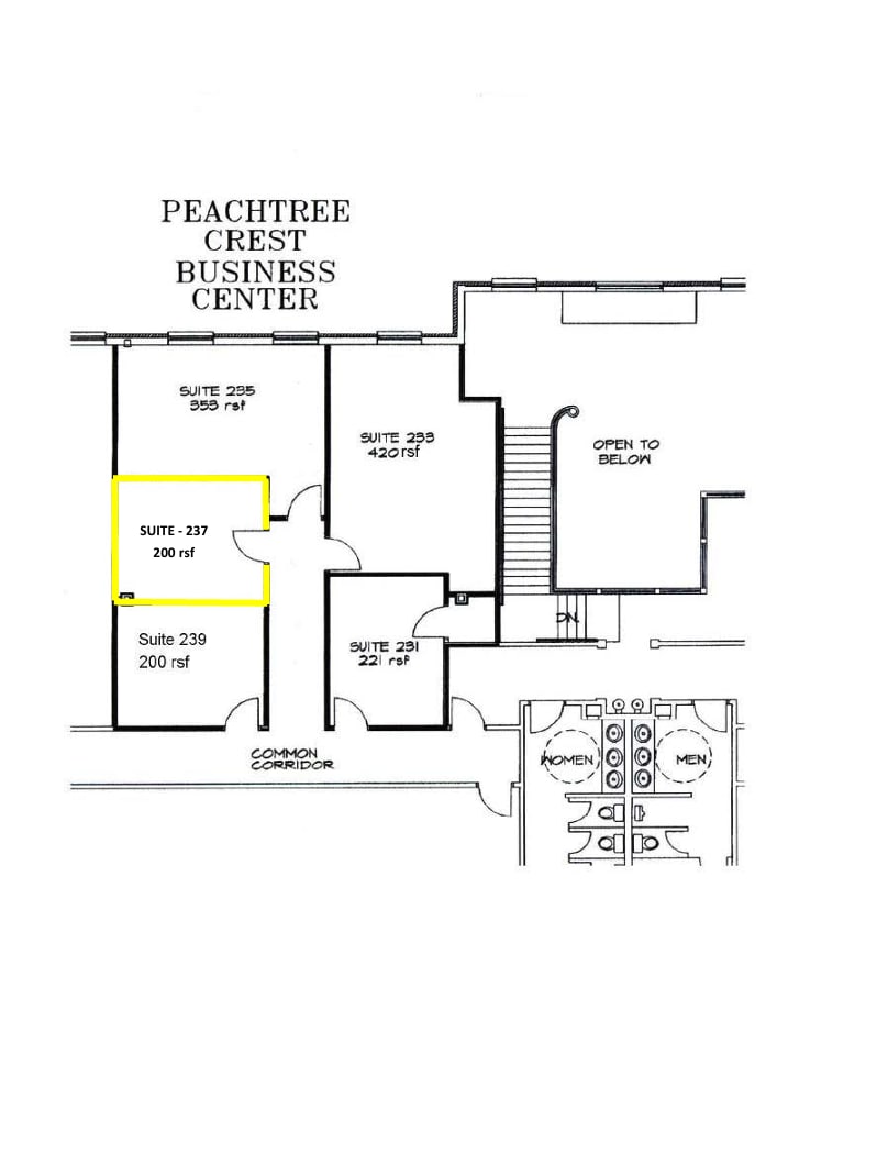 1810 Peachtree Industrial Blvd, Duluth, GA à louer Plan d’étage– Image 1 sur 1