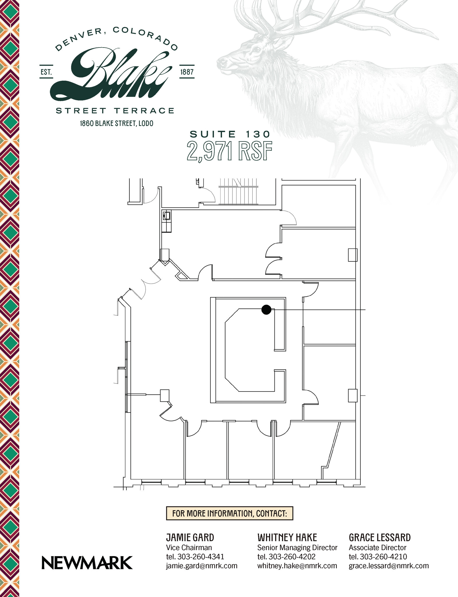 1860 Blake St, Denver, CO à louer Plan d’étage– Image 1 sur 1