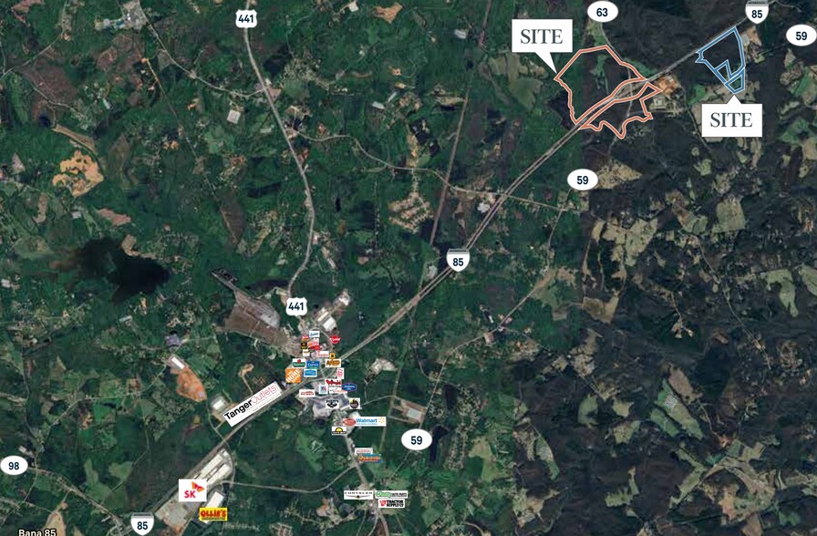 GA Hwy Land portefeuille de 3 biens à vendre sur LoopNet.fr - Plan de site – Image 2 sur 4