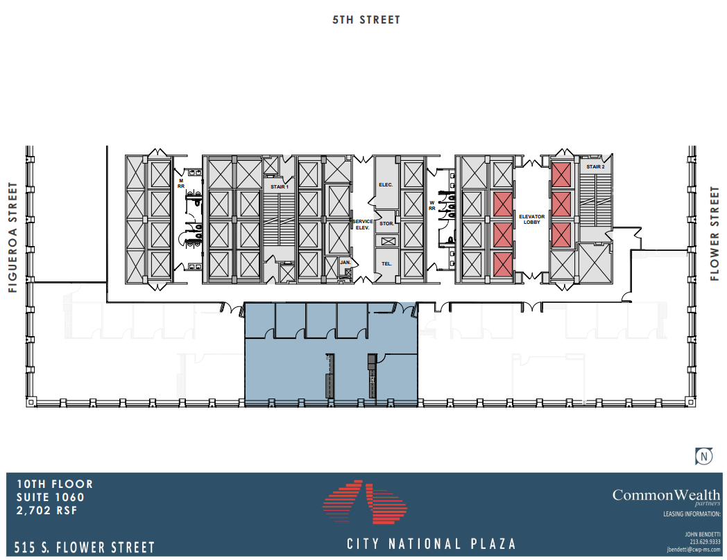 515 S Flower St, Los Angeles, CA à louer Plan d’étage– Image 1 sur 1