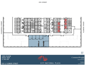 515 S Flower St, Los Angeles, CA à louer Plan d’étage– Image 1 sur 1