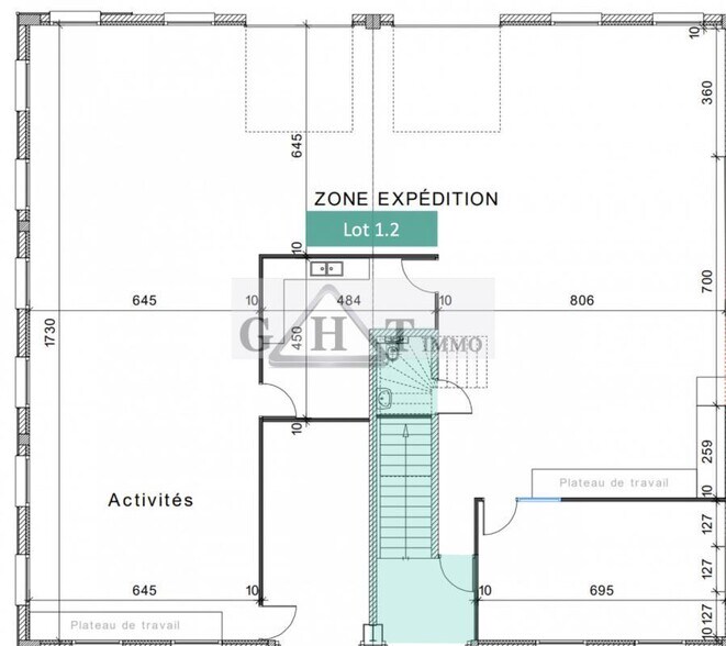 Industriel/Logistique dans Villeneuve-la-Garenne à louer - Plan d’étage – Image 2 sur 3