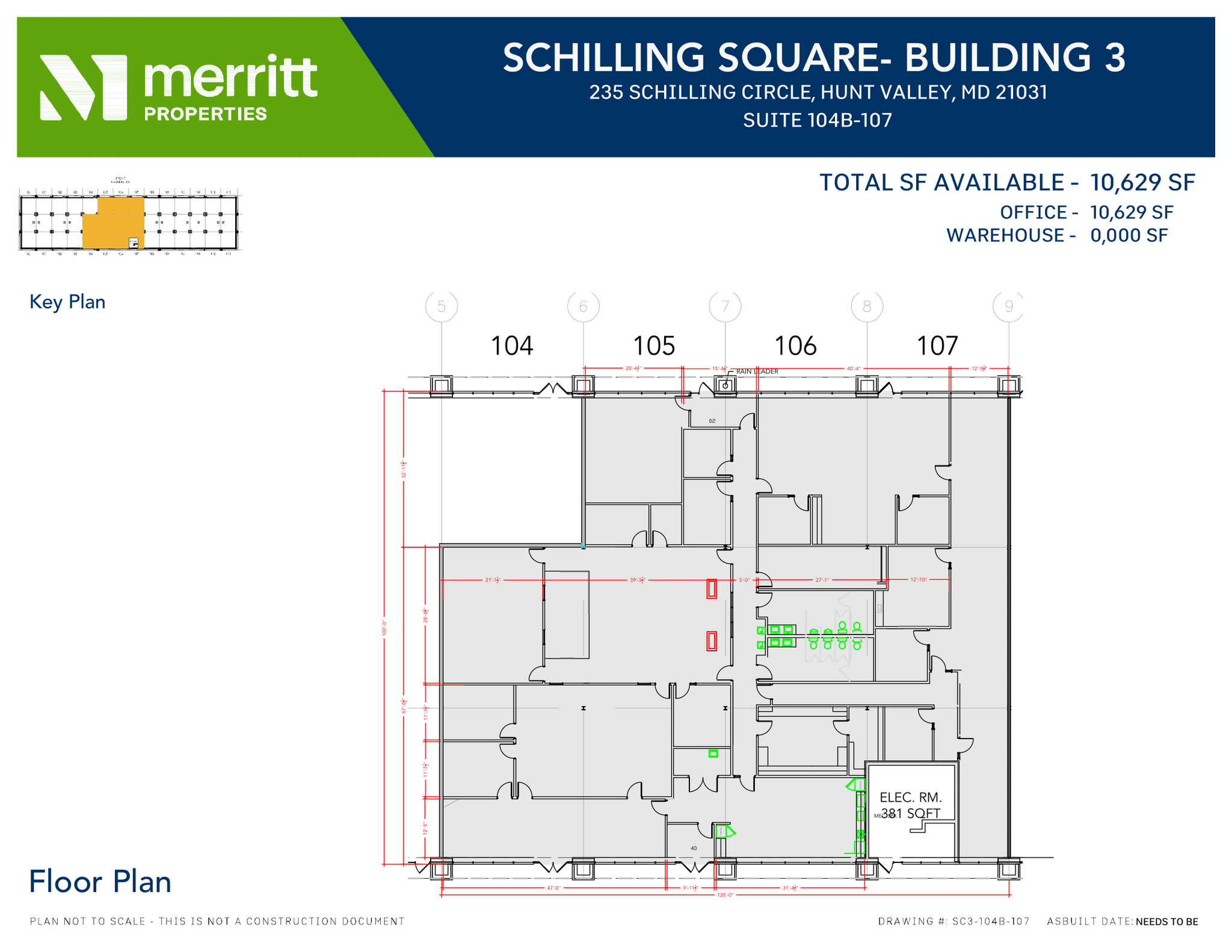 215 Schilling Cir, Hunt Valley, MD à louer Plan d’étage– Image 1 sur 1