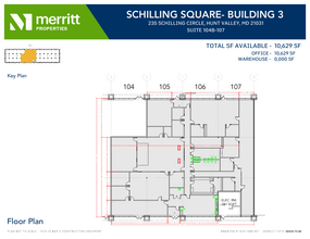 215 Schilling Cir, Hunt Valley, MD à louer Plan d’étage– Image 1 sur 1