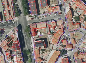 Madrid, MAD - Vue aérienne vue de carte