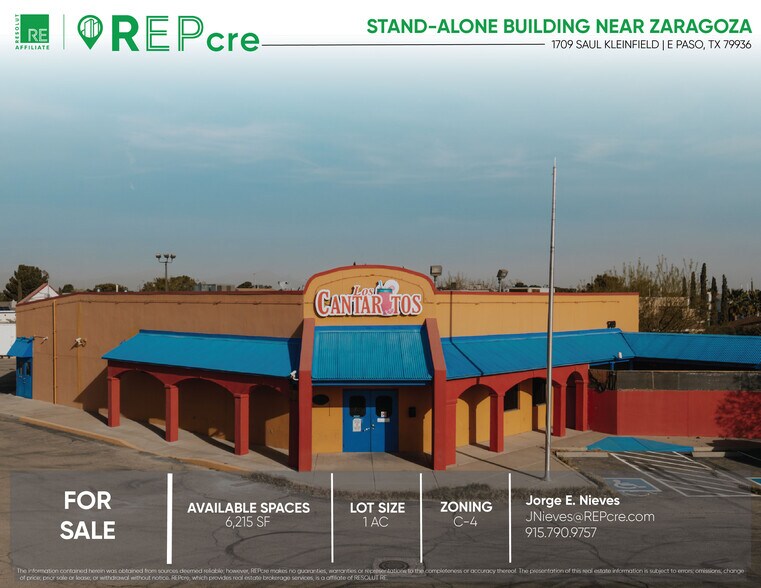 1709 Saul Kleinfeld Dr, El Paso, TX à vendre - Photo principale – Image 1 sur 8