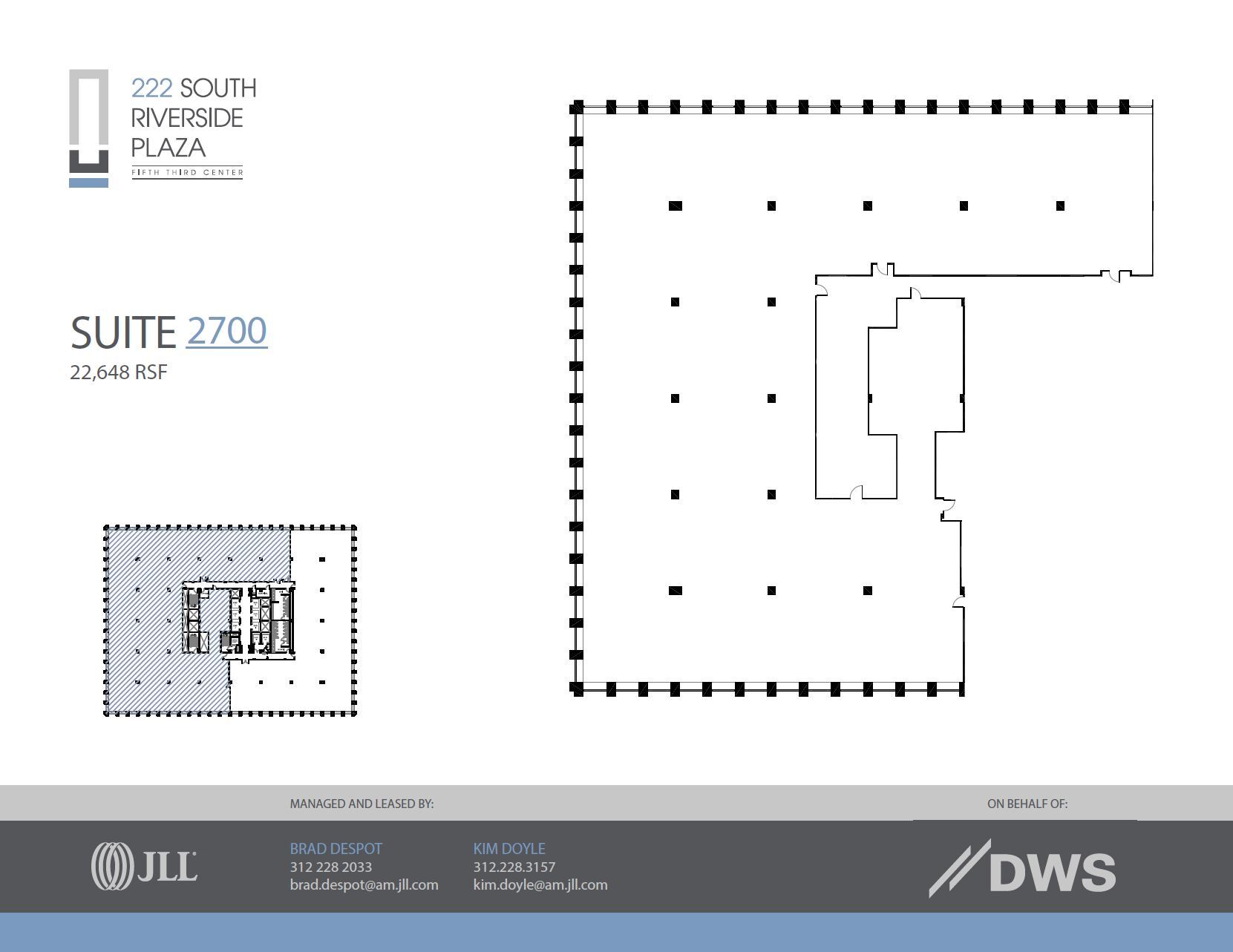 222 S Riverside Plz, Chicago, IL à louer Plan d’étage– Image 1 sur 1