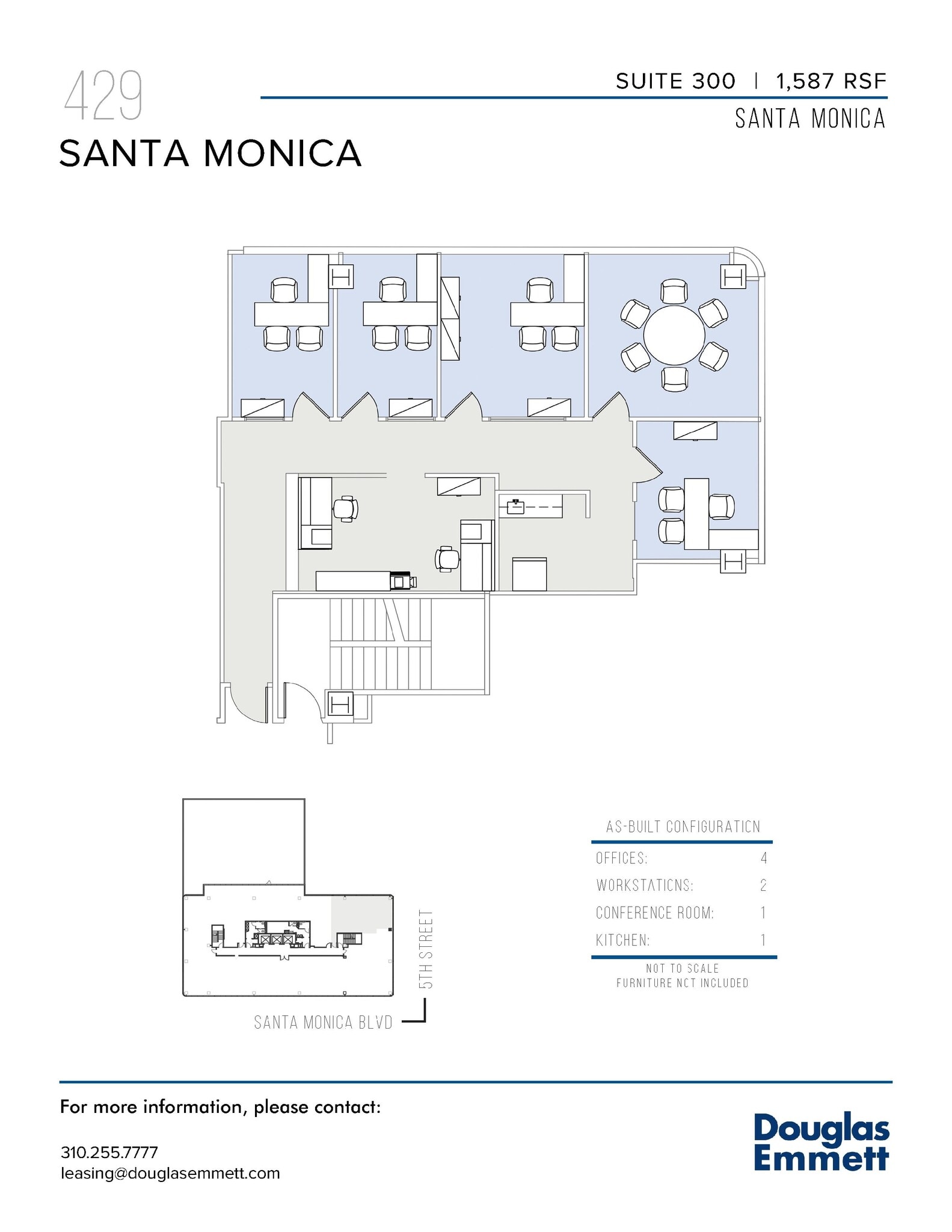 429 Santa Monica Blvd, Santa Monica, CA à louer Plan d’étage– Image 1 sur 1
