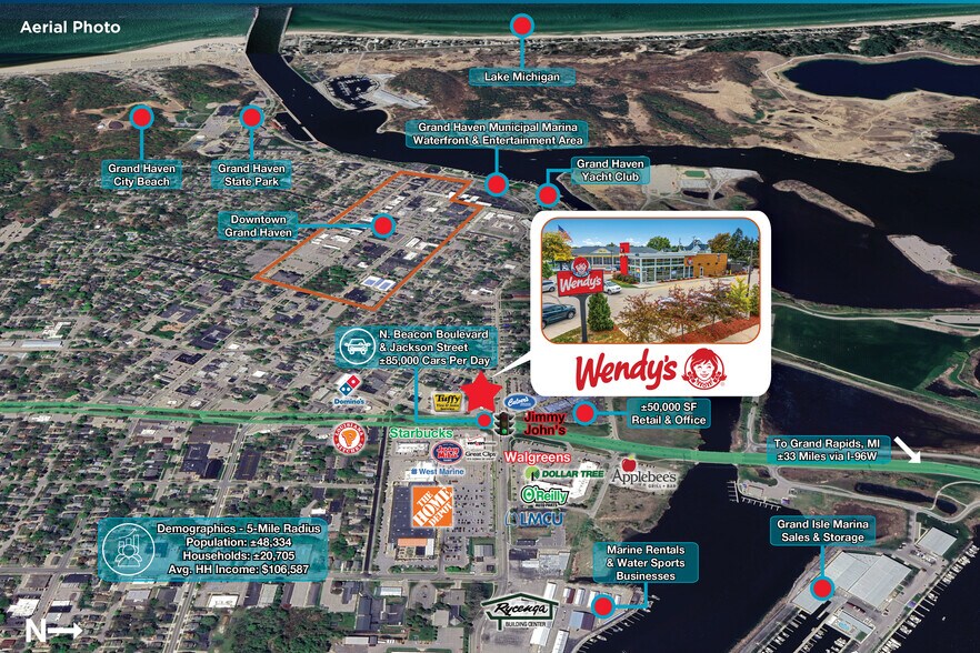 445 N Beacon Blvd, Grand Haven, MI à vendre - Photo de l’immeuble – Image 2 sur 6