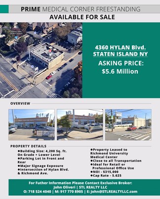 Plus de détails pour 4360 Hylan Blvd, Staten Island, NY - Local commercial à vendre
